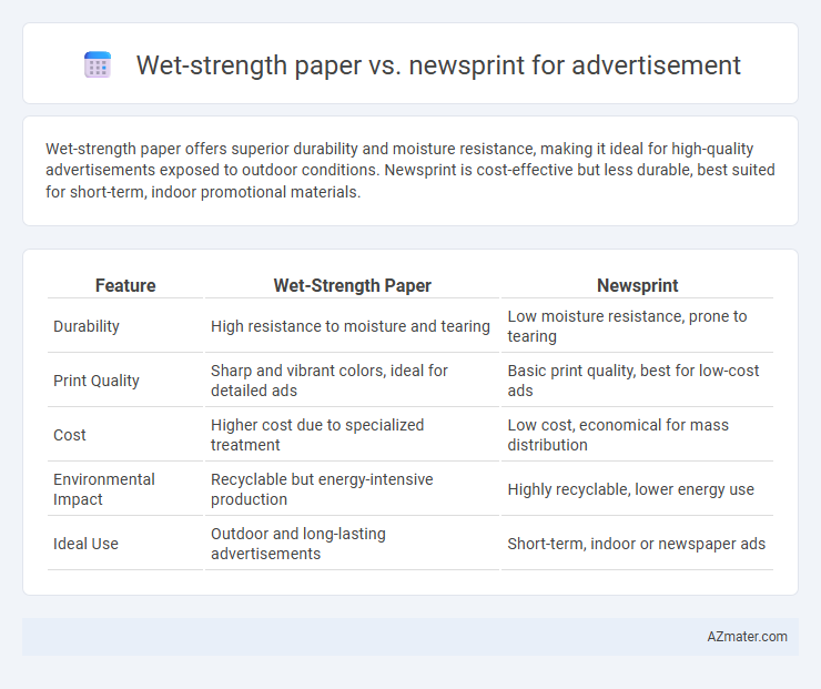 Wet-strength paper vs. newsprint for advertisement - What is The Difference?