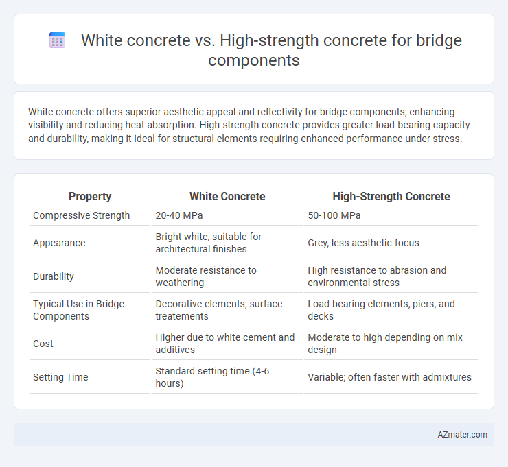 White concrete vs. High-strength concrete for bridge components - What is The Difference?
