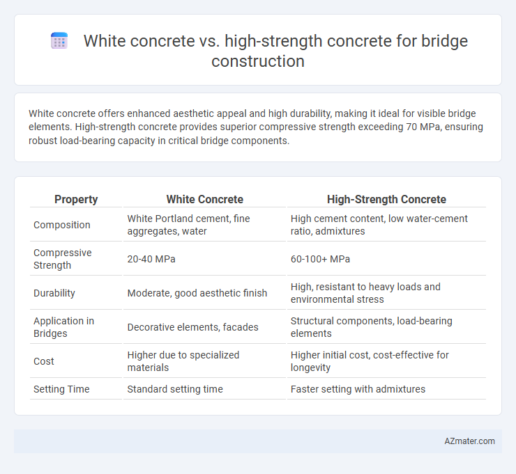 White concrete vs. high-strength concrete for bridge construction - What is The Difference?