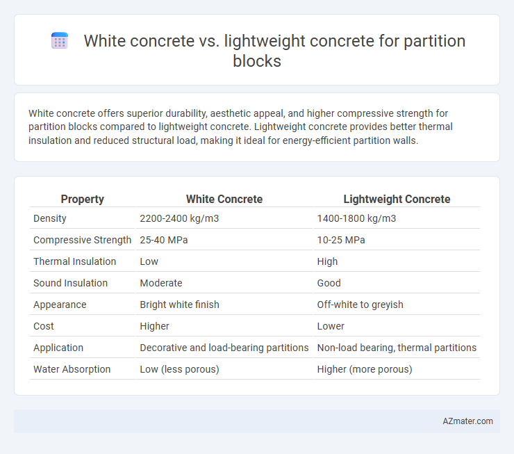 White concrete vs. lightweight concrete for partition blocks - What is The Difference?