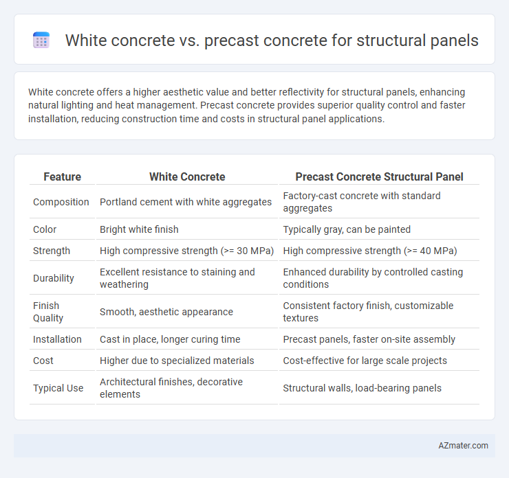 White concrete vs. precast concrete for structural panels - What is The Difference?