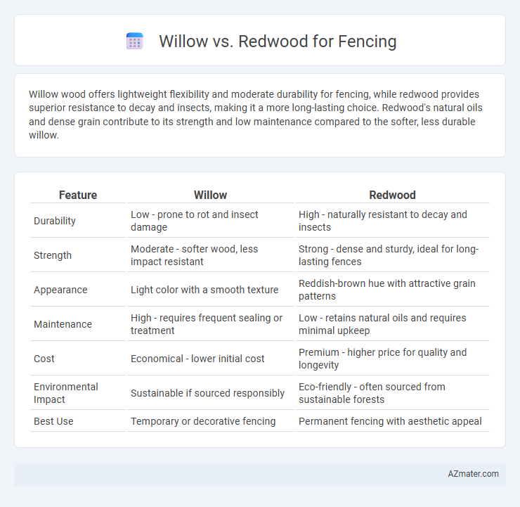 Willow vs. Redwood for Fencing - What is The Difference?