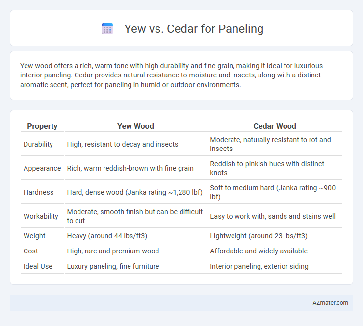 Yew vs. Cedar for Paneling - What is The Difference?