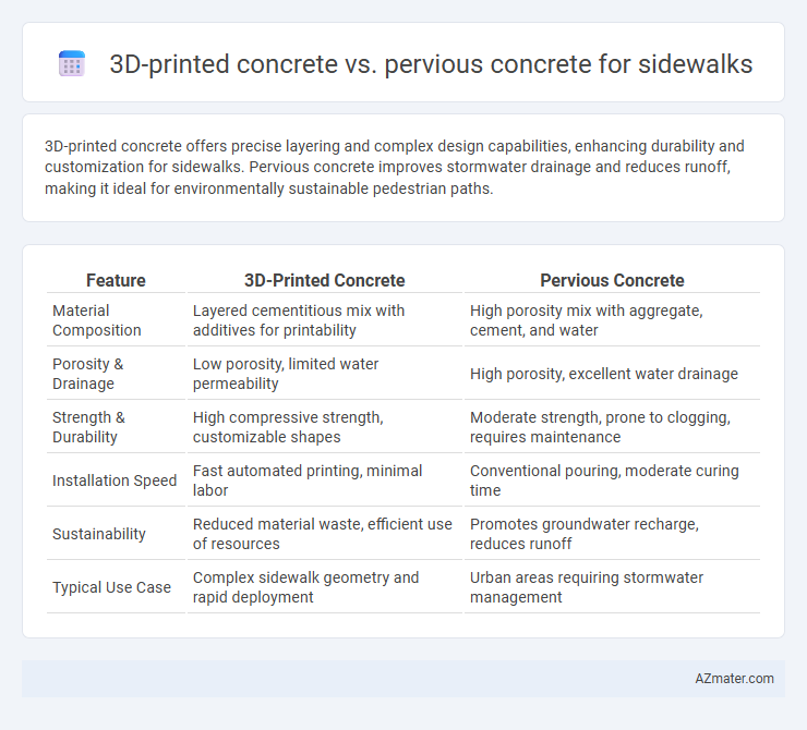 3D-printed concrete vs. pervious concrete for sidewalks - What is The Difference?