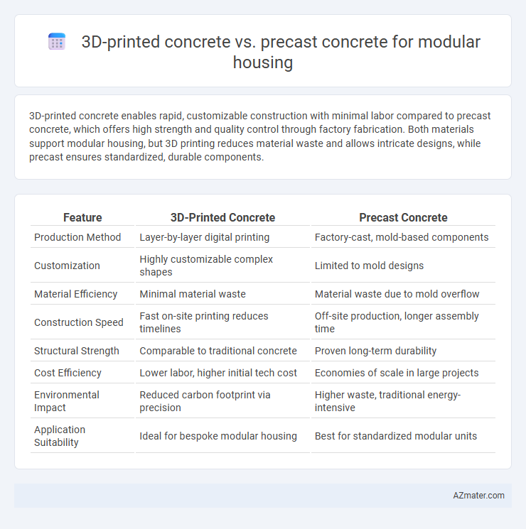 3D-printed concrete vs. precast concrete for modular housing - What is The Difference?