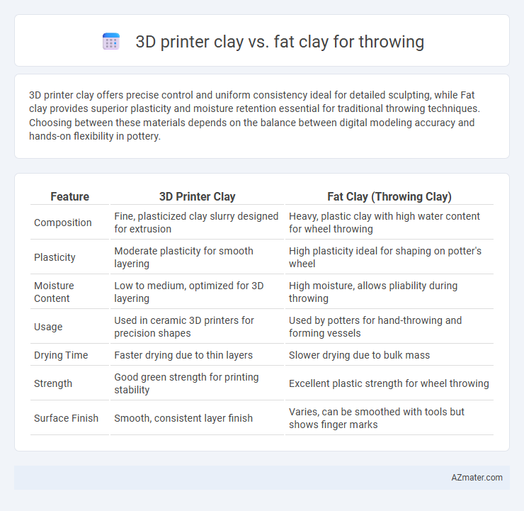 3D printer clay vs. fat clay for throwing - What is The Difference?