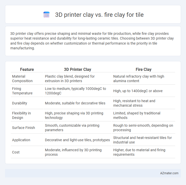 3D printer clay vs. fire clay for tile - What is The Difference?