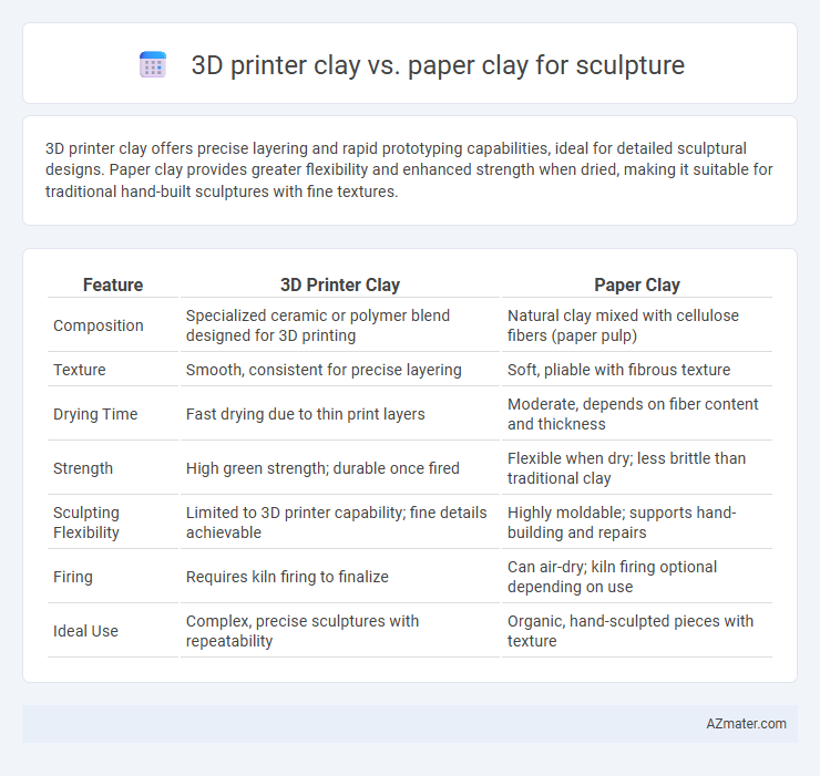 3D printer clay vs. paper clay for sculpture - What is The Difference?