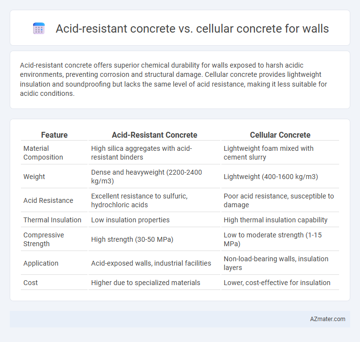 Acid-resistant concrete vs. cellular concrete for walls - What is The Difference?