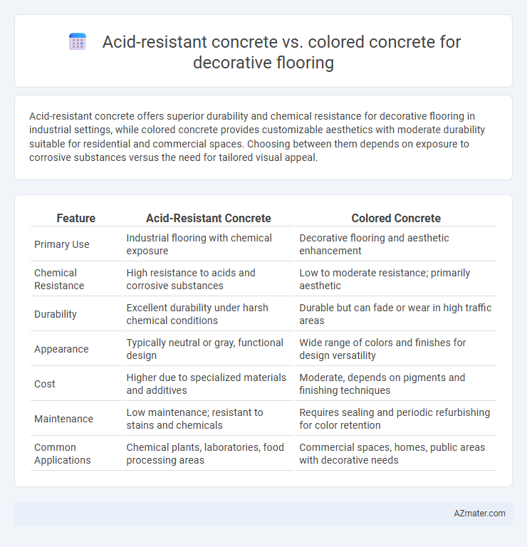Acid-resistant concrete vs. colored concrete for decorative flooring - What is The Difference?