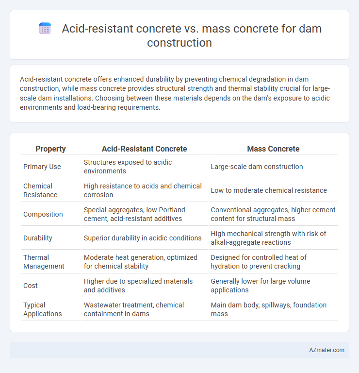 Acid-resistant concrete vs. mass concrete for dam construction - What is The Difference?