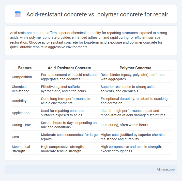 Acid-resistant concrete vs. polymer concrete for repair - What is The Difference?