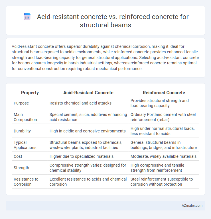Acid-resistant concrete vs. reinforced concrete for structural beams - What is The Difference?