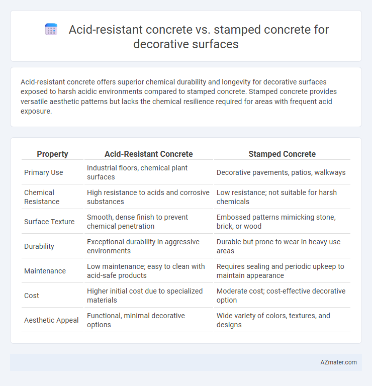 Acid-resistant concrete vs. stamped concrete for decorative surfaces - What is The Difference?