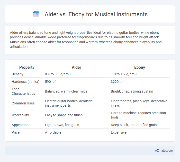 Alder vs. Ebony for Musical Instruments - What is The Difference?