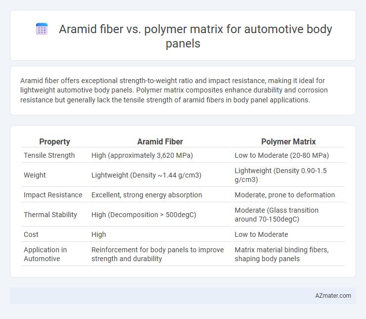 Aramid fiber vs. polymer matrix for automotive body panels - What is The Difference?