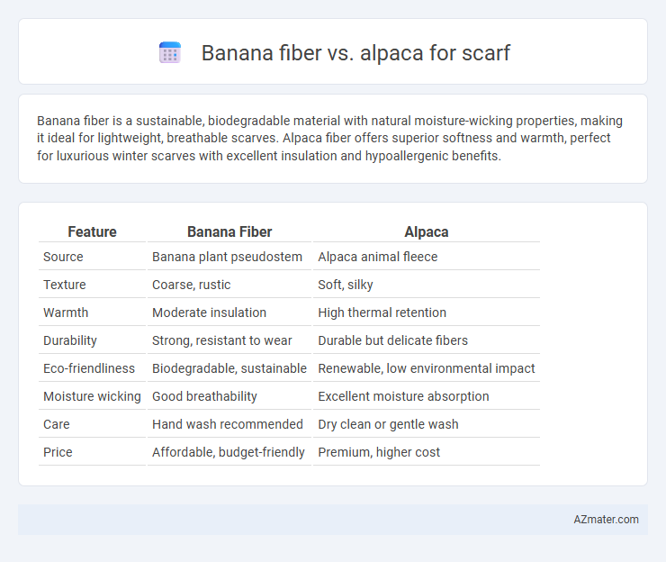 Banana fiber vs. alpaca for scarf - What is The Difference?