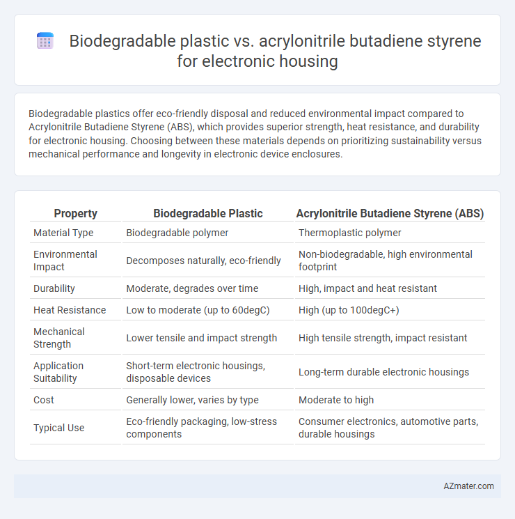 Biodegradable plastic vs. acrylonitrile butadiene styrene for electronic housing - What is The Difference?