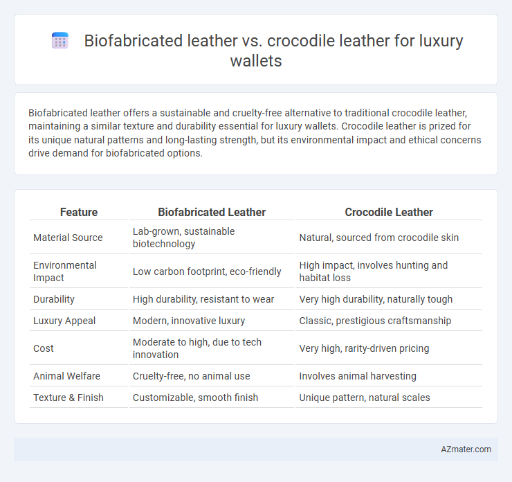 Biofabricated leather vs. crocodile leather for luxury wallets - What is The Difference?
