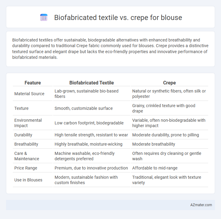 Biofabricated textile vs. crepe for blouse - What is The Difference?