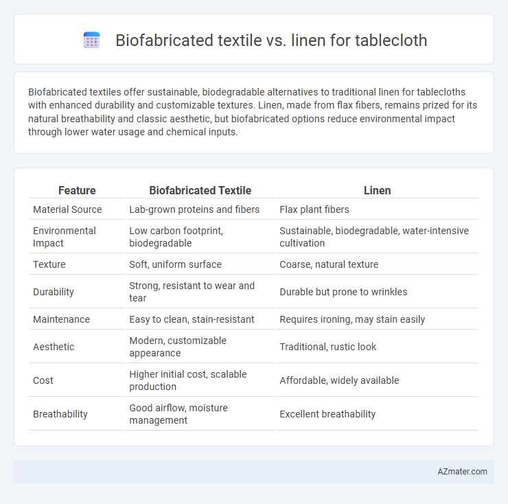 Biofabricated textile vs. linen for tablecloth - What is The Difference?