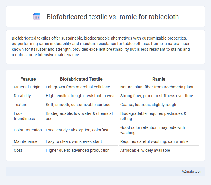 Biofabricated textile vs. ramie for tablecloth - What is The Difference?