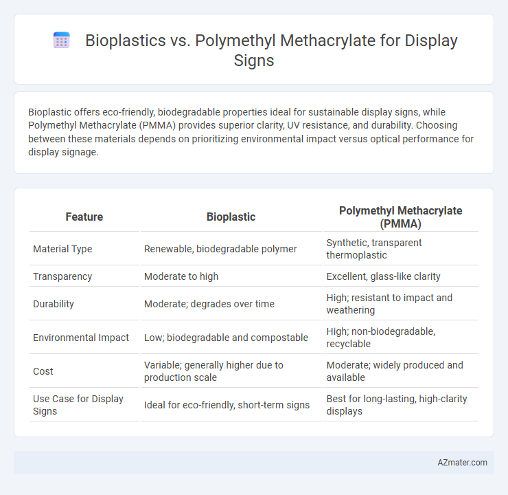 Bioplastics vs. Polymethyl Methacrylate for Display Signs - What is The Difference?