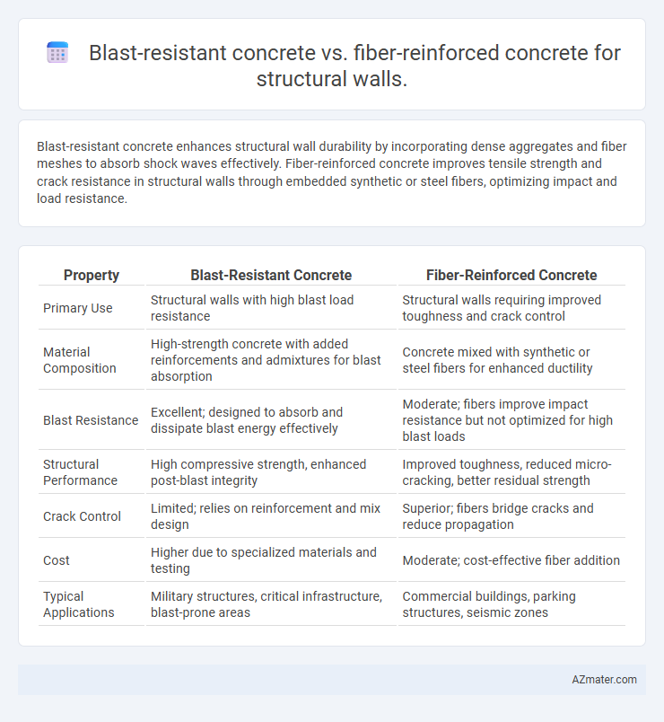 Blast-resistant concrete vs. fiber-reinforced concrete for structural walls. - What is The Difference?