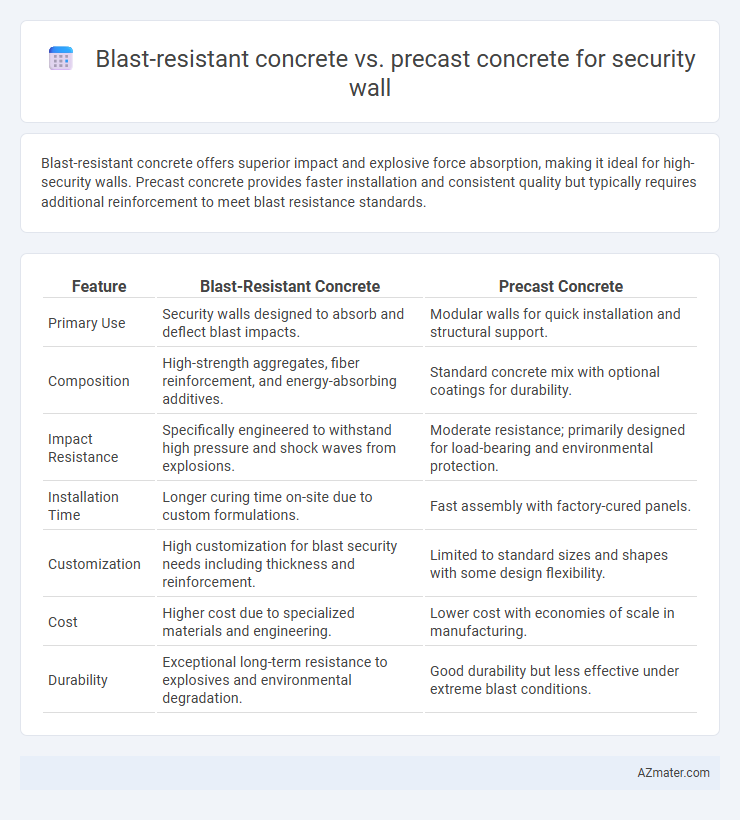 Blast-resistant concrete vs. precast concrete for security wall - What is The Difference?