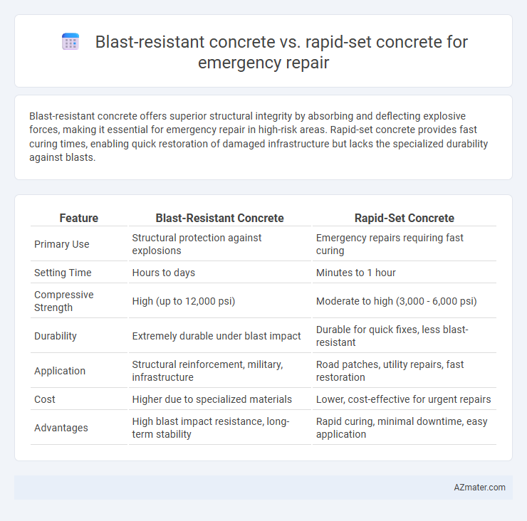 Blast-resistant concrete vs. rapid-set concrete for emergency repair - What is The Difference?