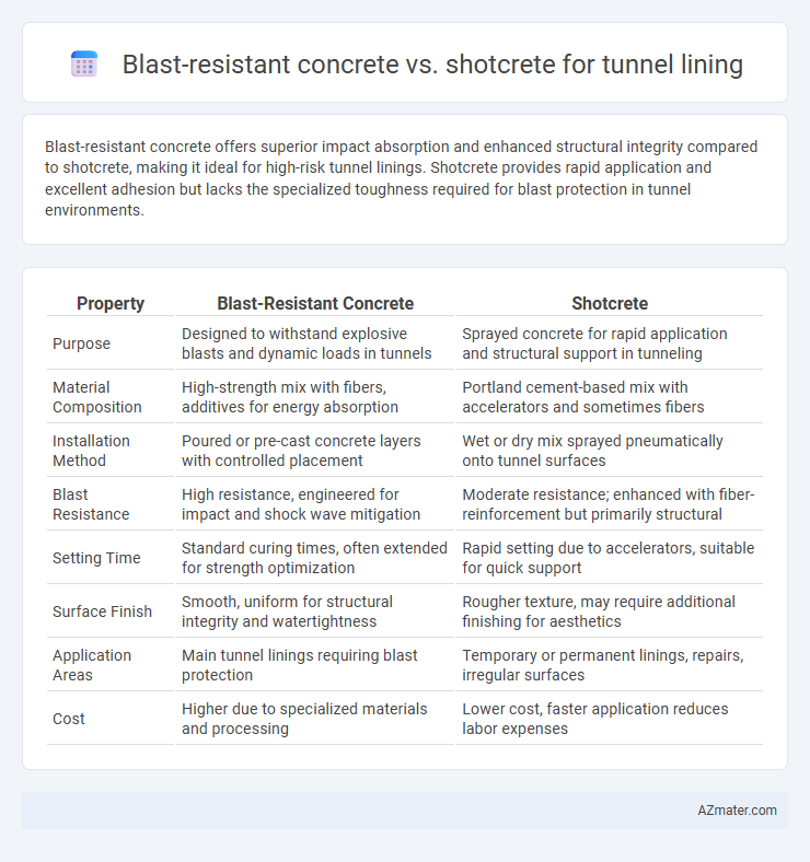 Blast-resistant concrete vs. shotcrete for tunnel lining - What is The Difference?