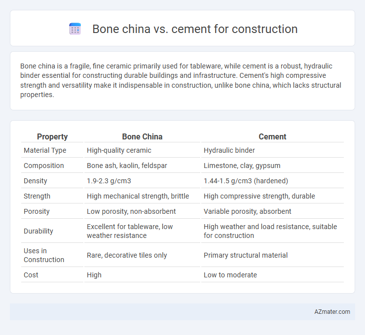 Bone china vs. cement for construction - What is The Difference?