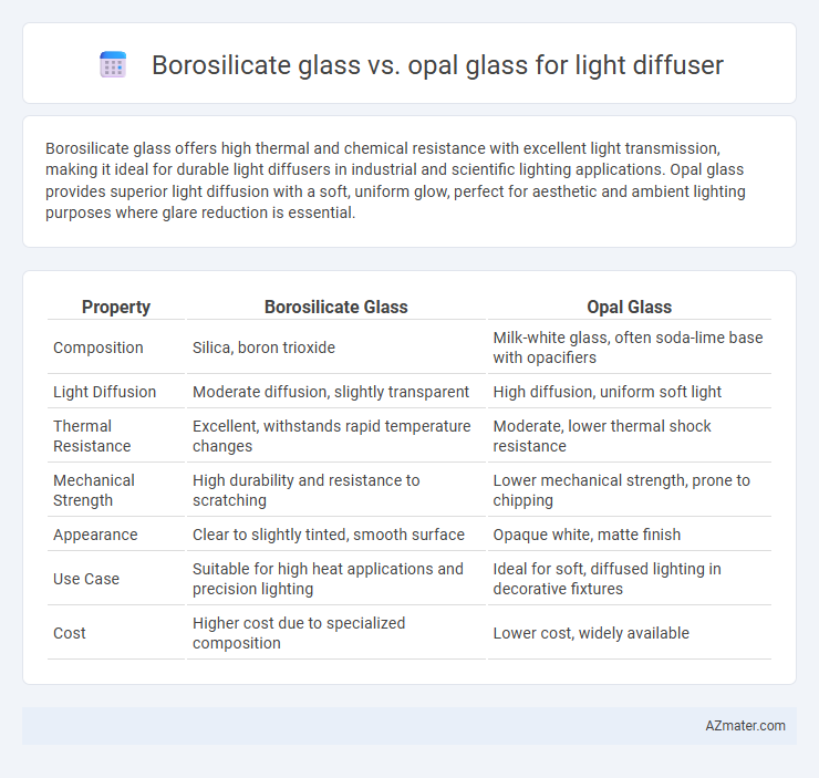 Borosilicate glass vs. opal glass for light diffuser - What is The Difference?