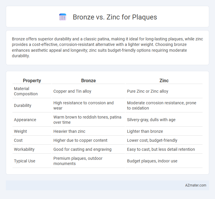 Bronze vs. Zinc for Plaques - What is The Difference?