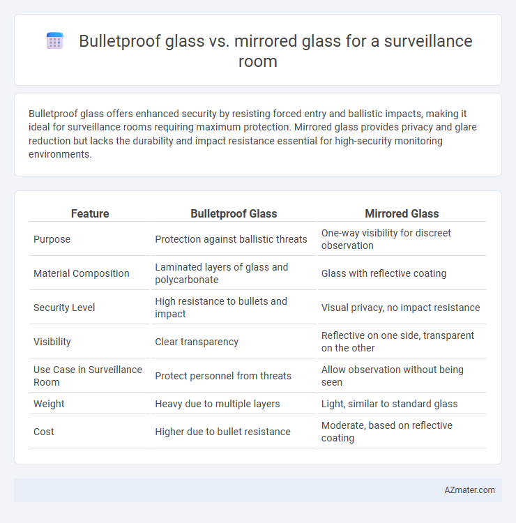 Bulletproof glass vs. mirrored glass for a surveillance room - What is The Difference?