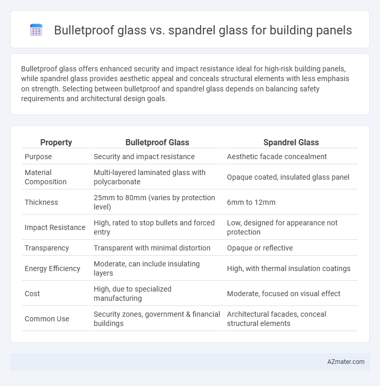 Bulletproof glass vs. spandrel glass for building panels - What is The Difference?
