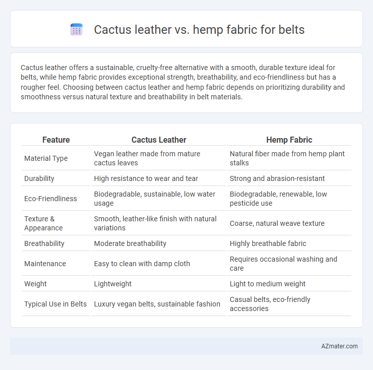 Cactus leather vs. hemp fabric for belts - What is The Difference?