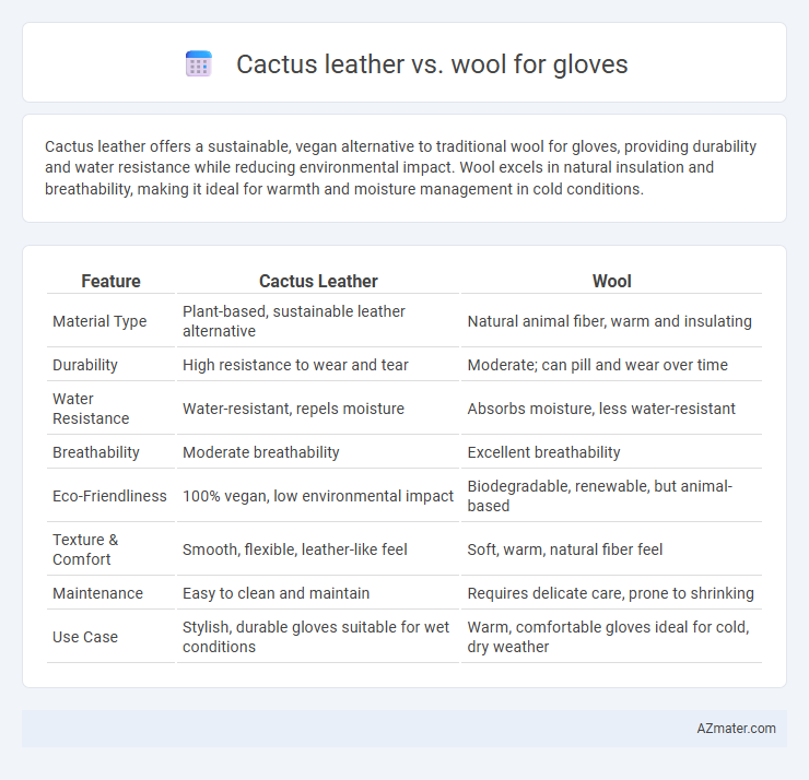 Cactus leather vs. wool for gloves - What is The Difference?