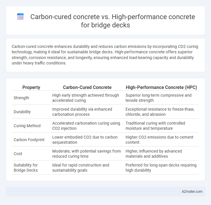Carbon-cured concrete vs. High-performance concrete for bridge decks - What is The Difference?
