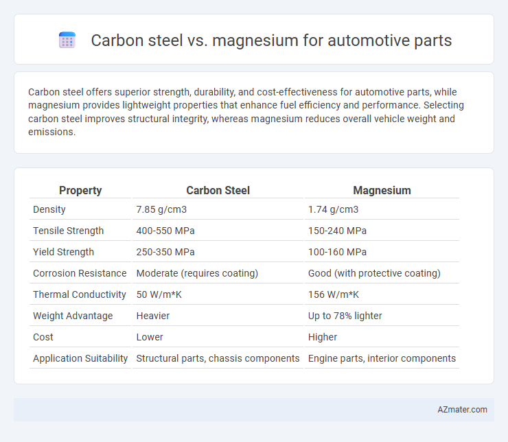 Carbon steel vs. magnesium for automotive parts - What is The Difference?