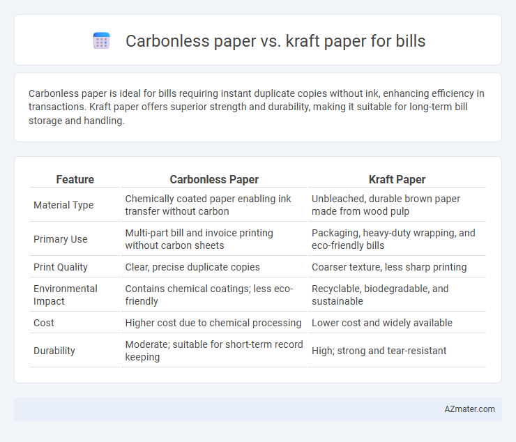 Carbonless paper vs. kraft paper for bills - What is The Difference?