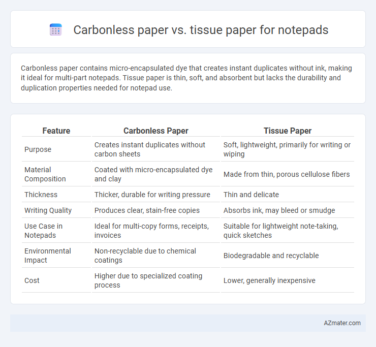 Carbonless paper vs. tissue paper for notepads - What is The Difference?