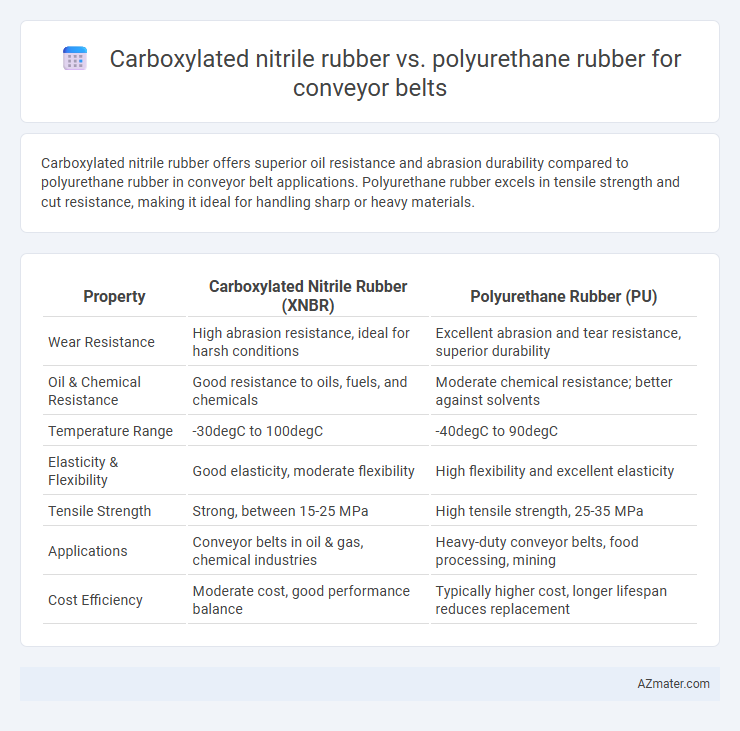 Carboxylated nitrile rubber vs. polyurethane rubber for conveyor belts - What is The Difference?