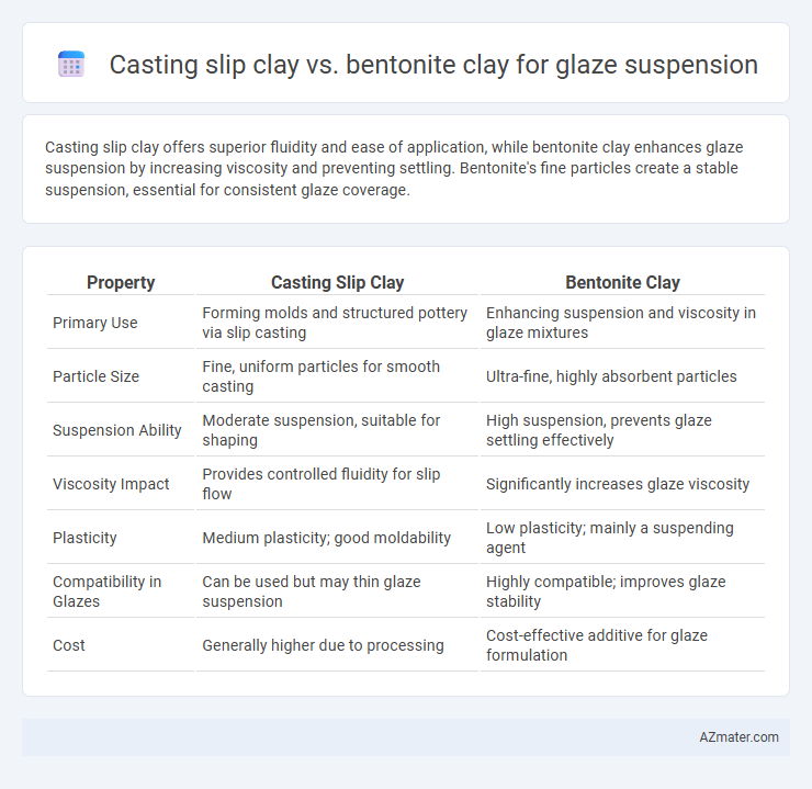 Casting slip clay vs. bentonite clay for glaze suspension - What is The Difference?
