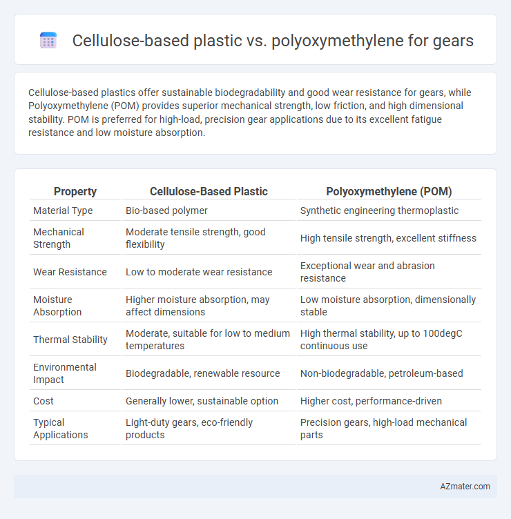 Cellulose-based plastic vs. polyoxymethylene for gears - What is The Difference?