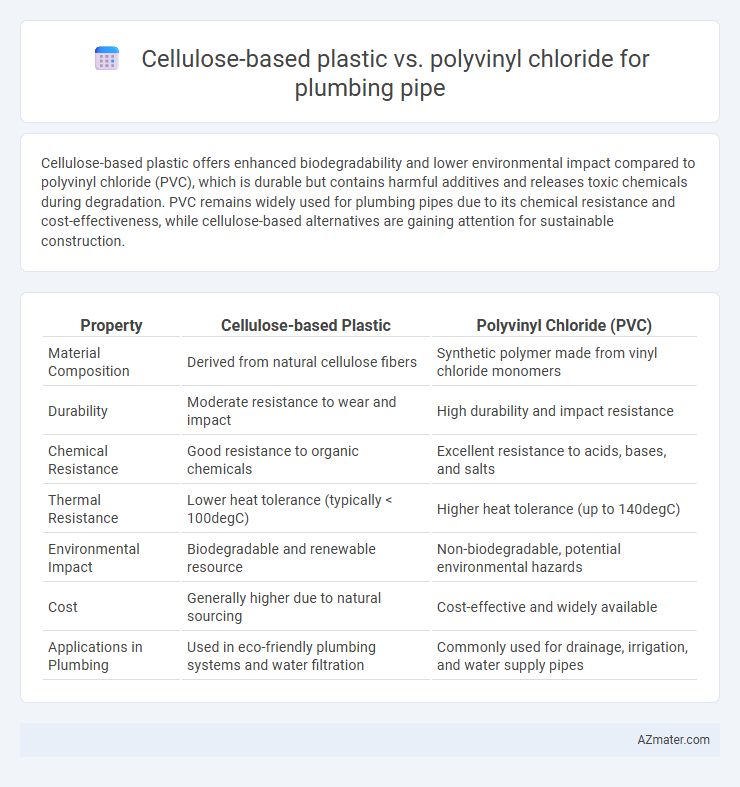 Cellulose-based plastic vs. polyvinyl chloride for plumbing pipe - What is The Difference?