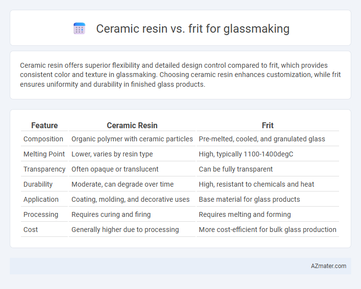 Ceramic resin vs. frit for glassmaking - What is The Difference?