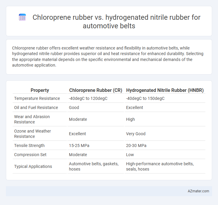 Chloroprene rubber vs. hydrogenated nitrile rubber for automotive belts - What is The Difference?