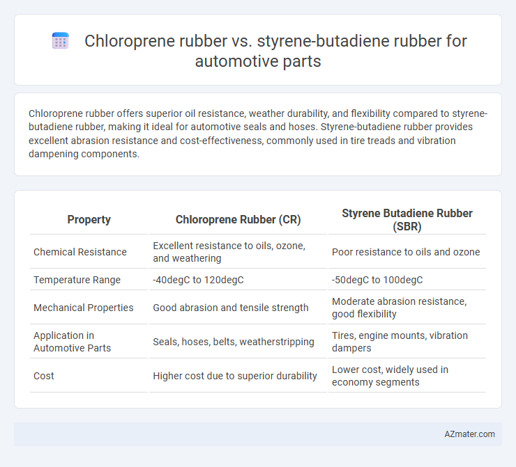 Chloroprene rubber vs. styrene-butadiene rubber for automotive parts - What is The Difference?