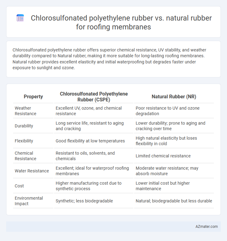 Chlorosulfonated polyethylene rubber vs. natural rubber for roofing membranes - What is The Difference?